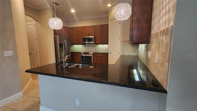 Interior, Kitchen, Pendant Lights, Recessed Lighting, Stainless Steel Appliances
