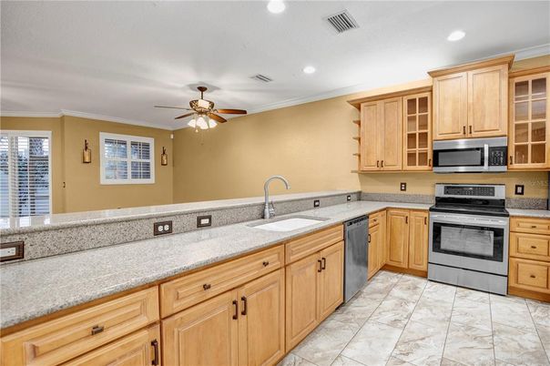 Interior, Kitchen, Recessed Lighting, Stainless Steel Appliances