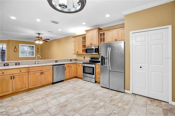 Interior, Kitchen, Recessed Lighting, Stainless Steel Appliances