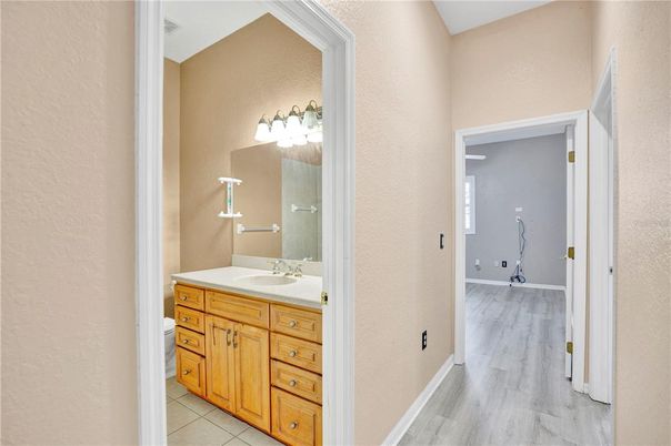 Bathroom, Dual Sink Vanities, Interior, Wood Texture Flooring