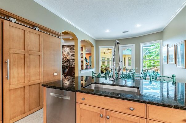 Dining room, Interior, Kitchen, Recessed Lighting