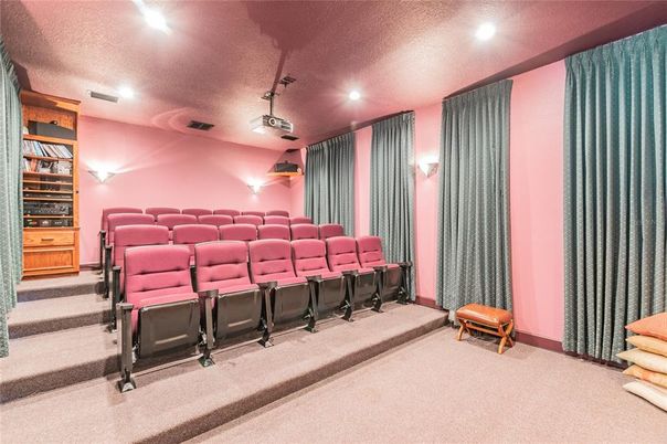 Home Theatre Room, Interior, Projection Screen, Recessed Lighting, Theatre Room