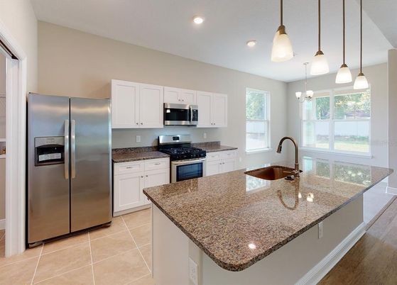 Interior, Kitchen, Pendant Lights, Recessed Lighting, Stainless Steel Appliances