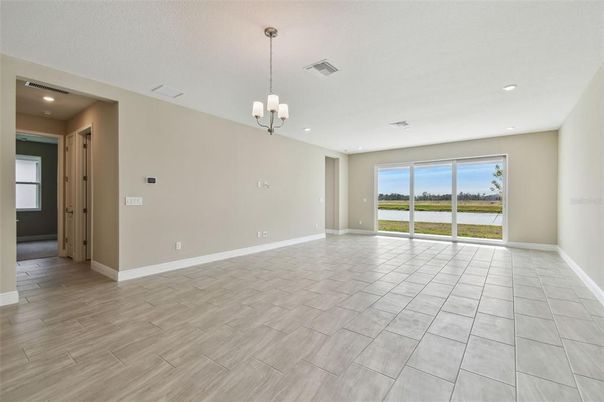 Empty room, Interior, Pendant Lights, Recessed Lighting, Water