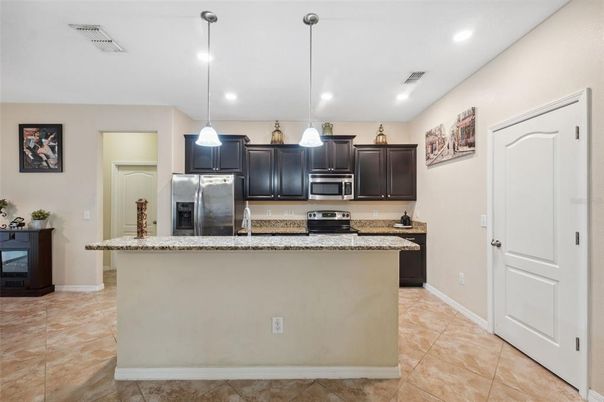 Interior, Kitchen, Pendant Lights, Recessed Lighting, Stainless Steel Appliances