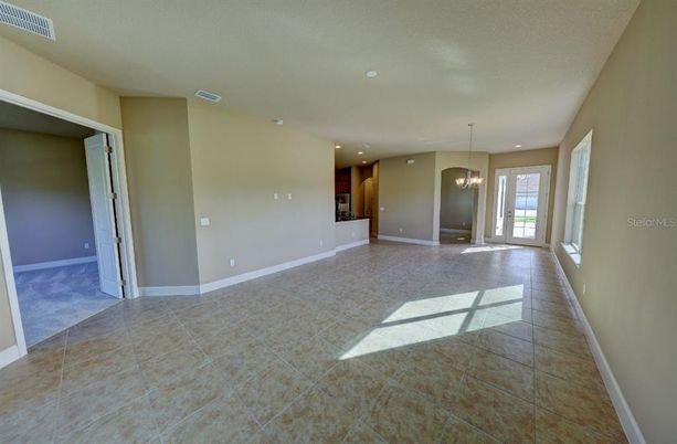 Empty room, Interior, Pendant Lights, Recessed Lighting