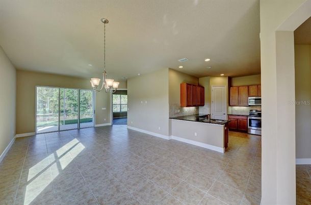 Chandelier, Empty room, Interior, Kitchen, Pendant Lights, Recessed Lighting