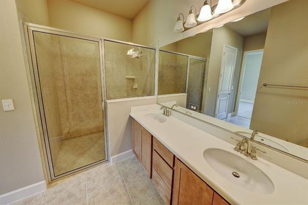 Bathroom, Dual Sink Vanities, Glass Shower, Interior