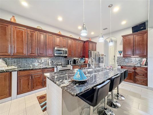 Interior, Kitchen, Pendant Lights, Recessed Lighting, Stainless Steel Appliances