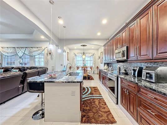 Dining room, Interior, Kitchen, Living room, Pendant Lights, Recessed Lighting