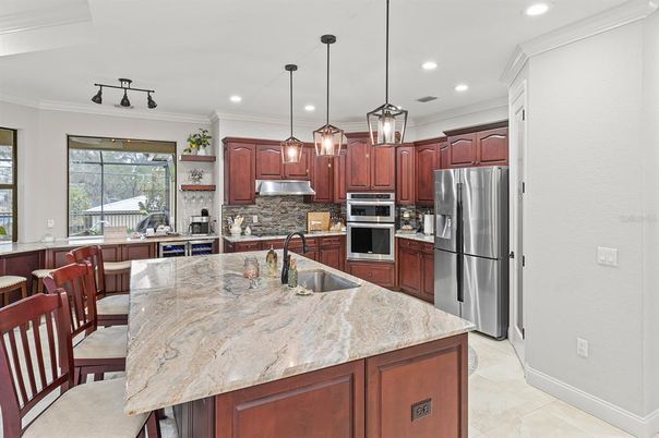 Interior, Kitchen, Pendant Lights, Recessed Lighting, Stainless Steel Appliances