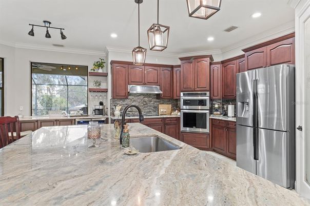 Interior, Kitchen, Pendant Lights, Recessed Lighting, Stainless Steel Appliances