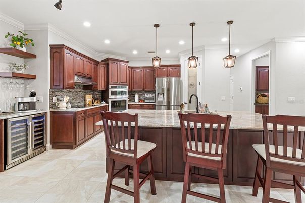 Interior, Kitchen, Pendant Lights, Recessed Lighting, Stainless Steel Appliances
