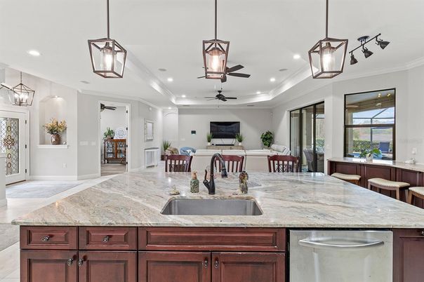Dining room, Interior, Kitchen, Living room, Pendant Lights, Recessed Lighting