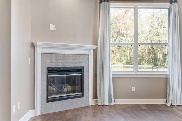 Fireplace, Interior, Wood Texture Flooring