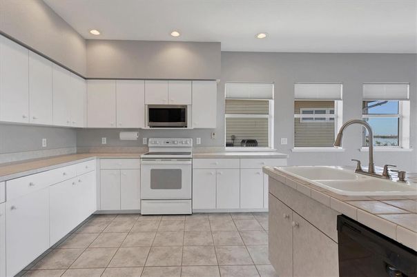 Interior, Kitchen, Recessed Lighting, Tile Countertops