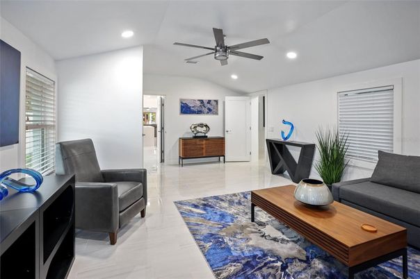 Interior, Living room, Recessed Lighting