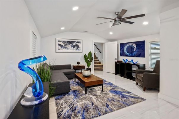 Interior, Living room, Recessed Lighting