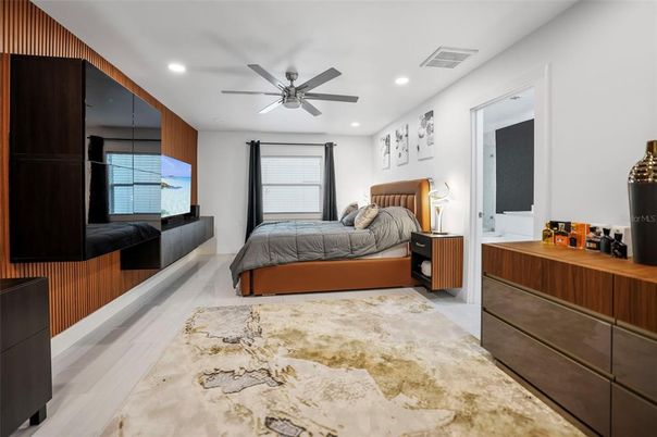 Bedroom, Interior, Recessed Lighting
