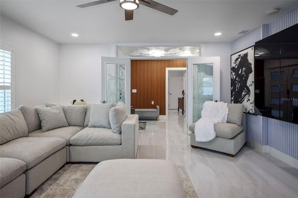 Interior, Living room, Marble, Recessed Lighting