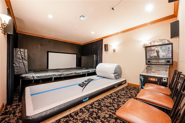Home Theatre Room, Interior, Projection Screen, Recessed Lighting, Theatre Room