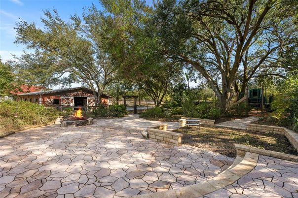 Backyard, Exterior, Fireplace