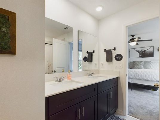 Bathroom, Bedroom, Dual Sink Vanities, Interior, Recessed Lighting