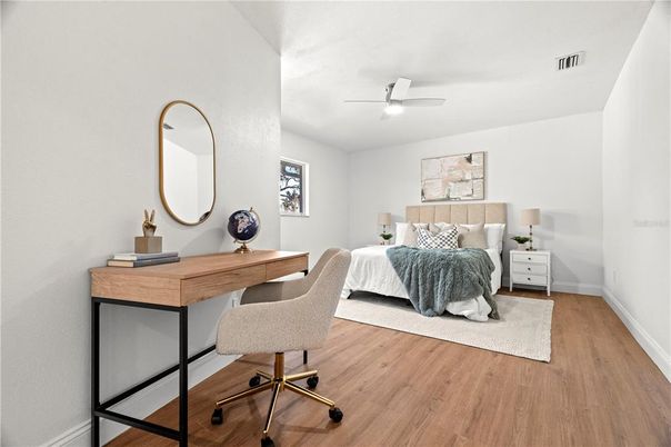 Bedroom, Home Office, Interior, Wood Texture Flooring