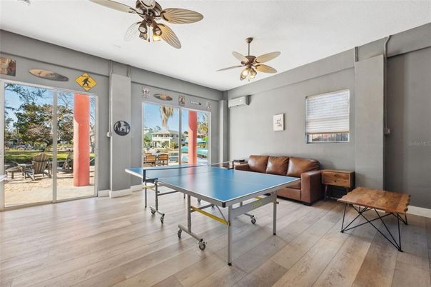 Game Room, Interior, Wood Texture Flooring
