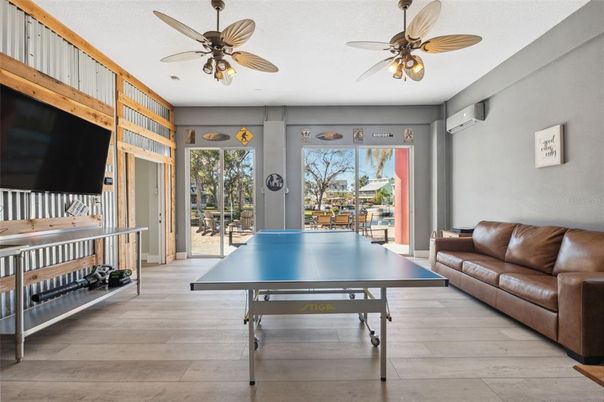 Game Room, Interior, Wood Texture Flooring