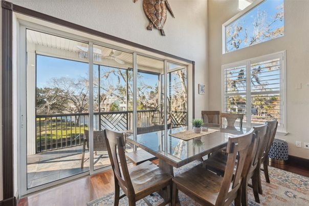 Dining room, Interior, Wood Texture Flooring