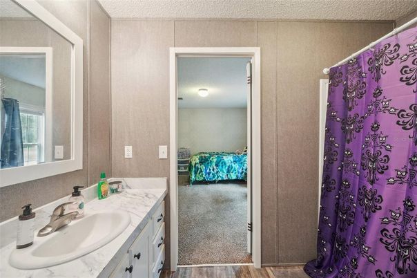 Bathroom, Dual Sink Vanities, Interior, Wood Texture Flooring