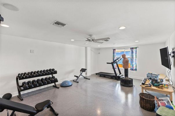Fitness Equipment, Interior, Recessed Lighting