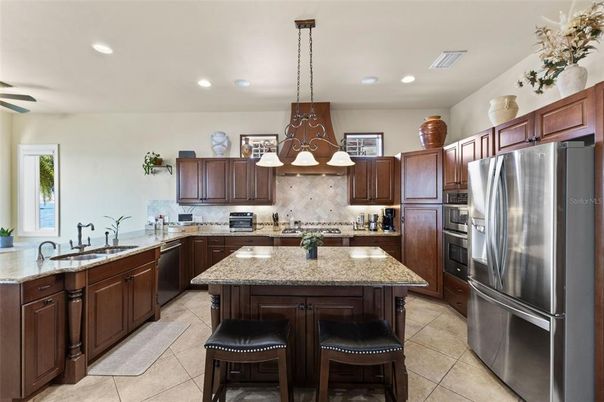 Interior, Kitchen, Pendant Lights, Recessed Lighting, Stainless Steel Appliances