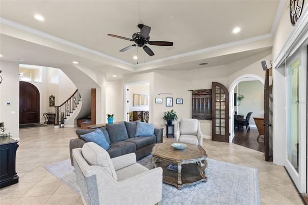 Interior, Living room, Recessed Lighting