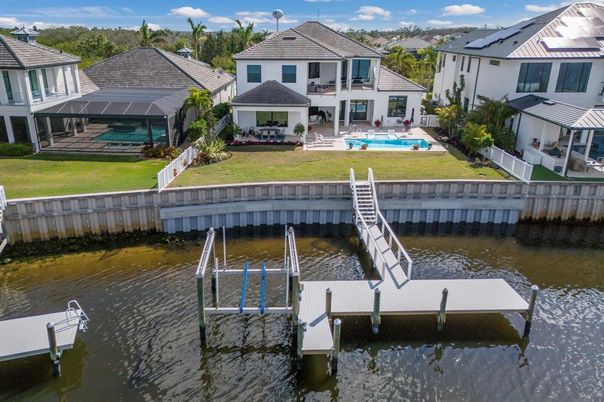 Exterior, Lake, Pool, Solar Panels