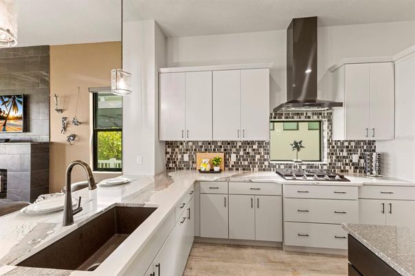 Interior, Kitchen, Wood Texture Flooring