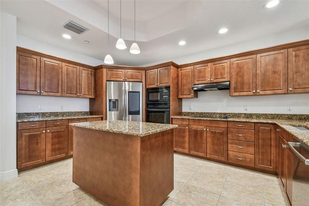 Interior, Kitchen, Pendant Lights, Recessed Lighting, Stainless Steel Appliances