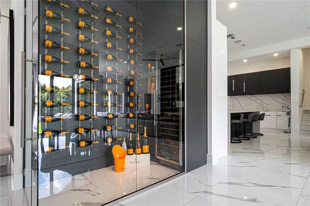Interior, Marble, Recessed Lighting, Wine Storage