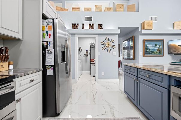 Interior, Kitchen, Marble, Stainless Steel Appliances