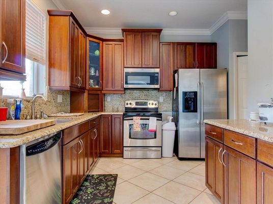 Interior, Kitchen, Recessed Lighting, Stainless Steel Appliances