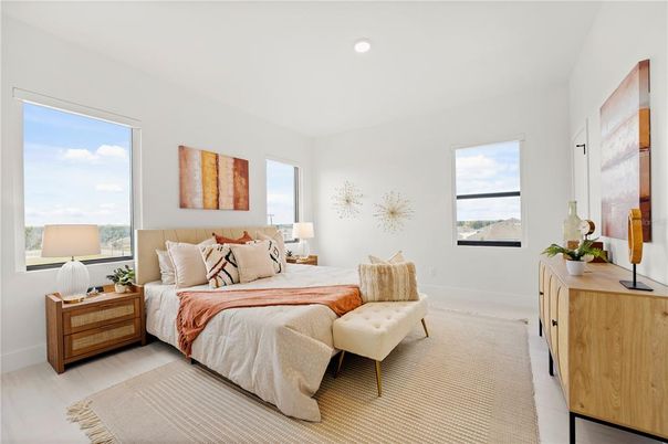 Bedroom, Interior, Recessed Lighting