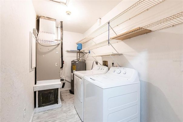 Fireplace, Interior, Utility Closets, Washer