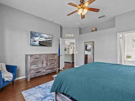 Bedroom, Interior, Wood Texture Flooring