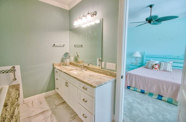 Bathroom, Bedroom, Dual Sink Vanities, Interior, Marble