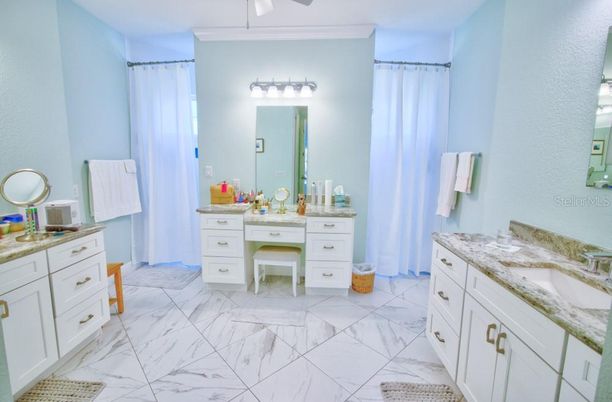 Bathroom, Dual Sink Vanities, Interior, Marble