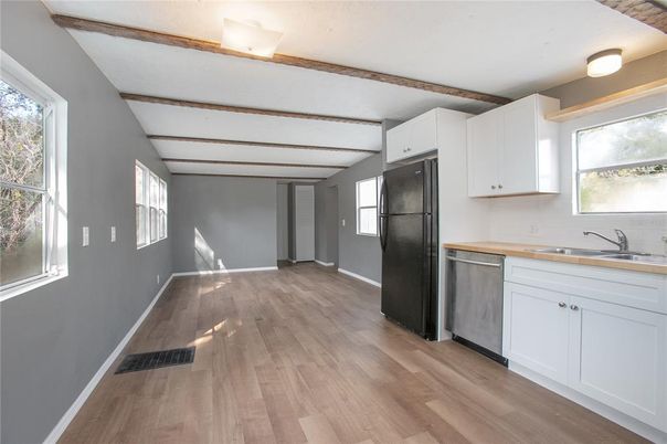 Interior, Kitchen, Wood Texture Flooring