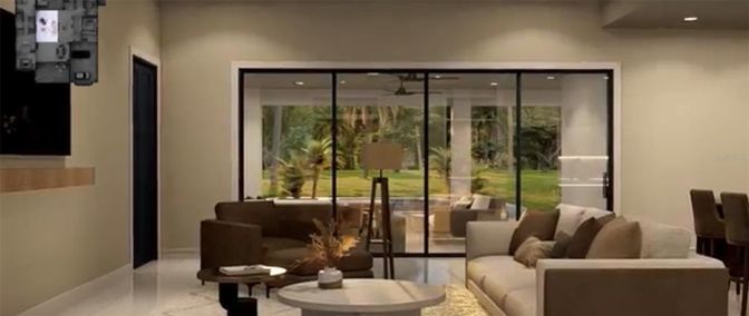 Interior, Living room, Recessed Lighting