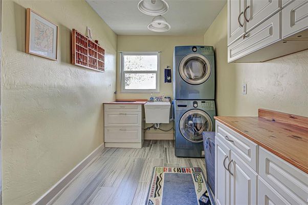 Interior, Washer, Wood Texture Flooring