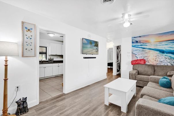 Interior, Kitchen, Living room, Wood Texture Flooring